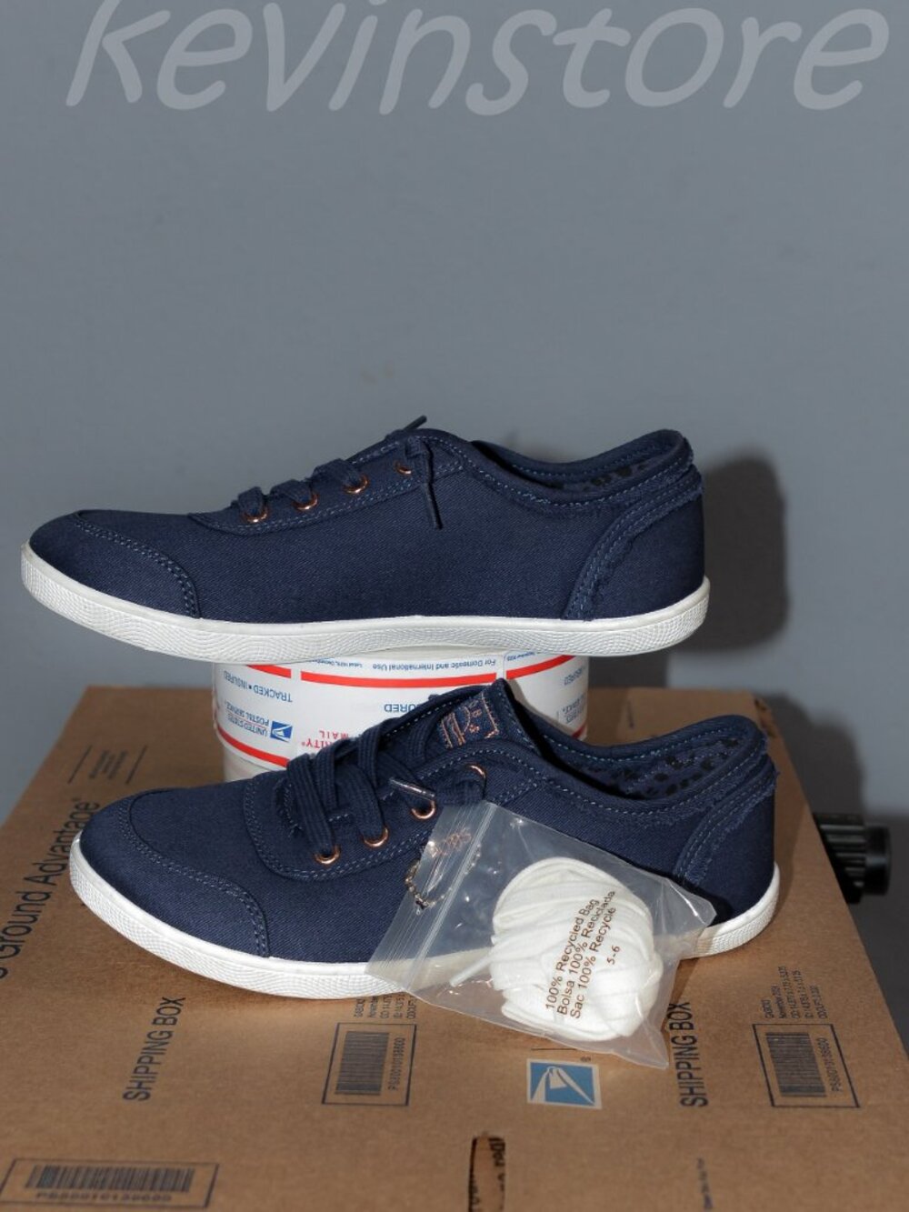 Skechers Women's BOBS B Cute Sneaker Navy - Picture 2 of 5
